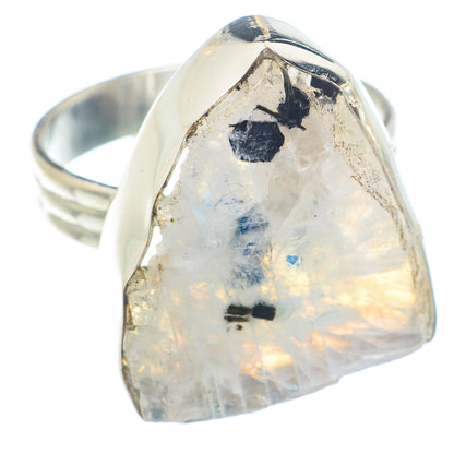 Rainbow Moonstone Rings handcrafted by Ana Silver Co - RING71801