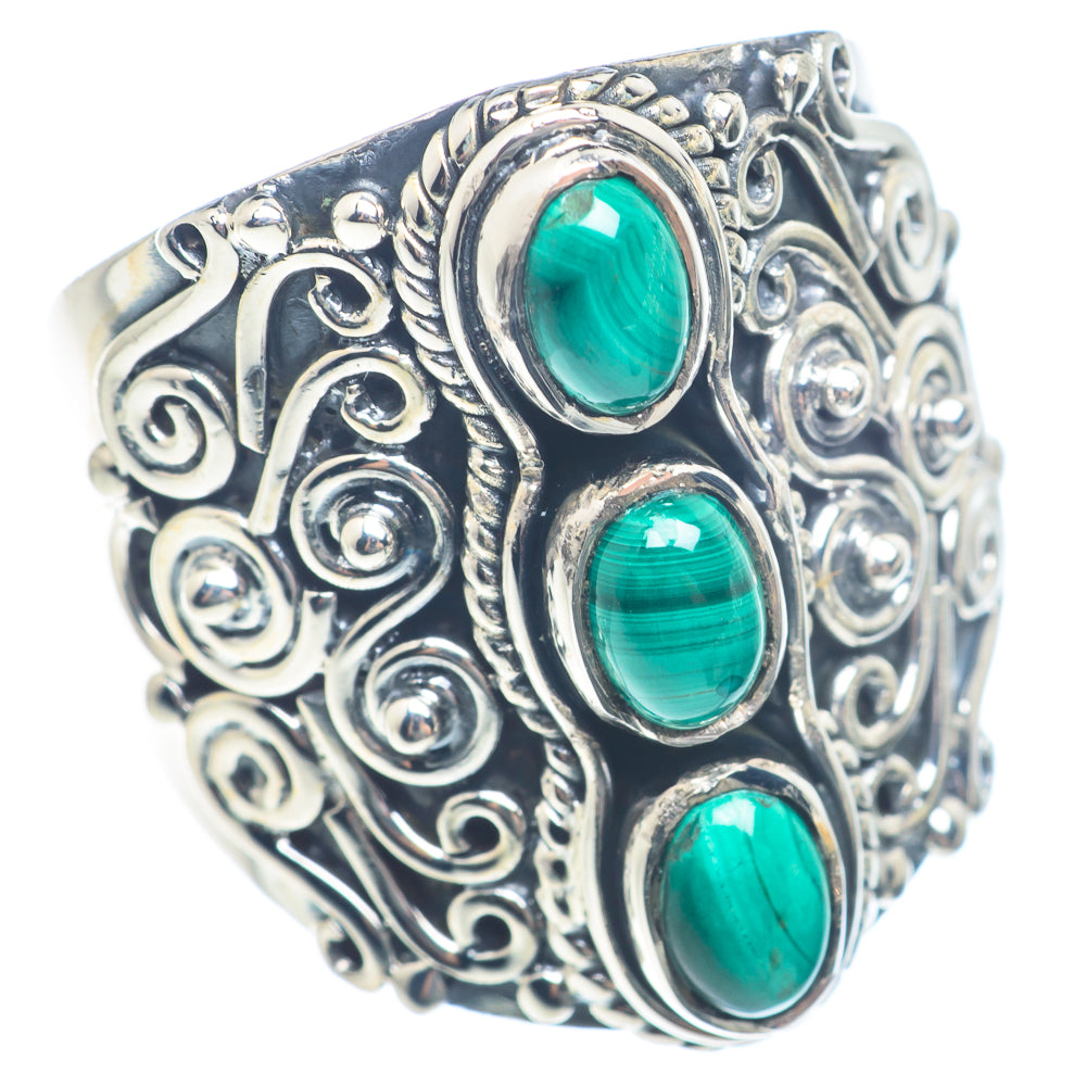 Malachite Rings handcrafted by Ana Silver Co - RING71819