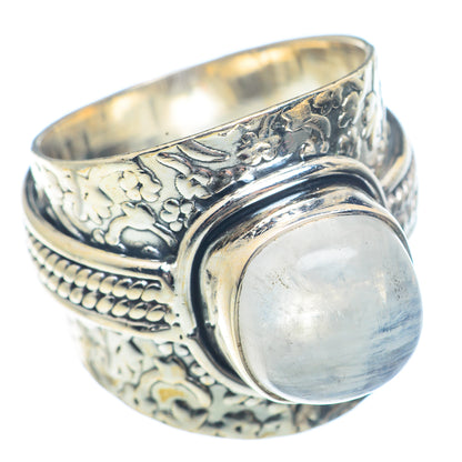 Rainbow Moonstone Rings handcrafted by Ana Silver Co - RING71845