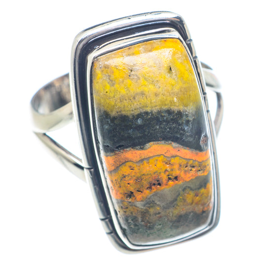 Bumble Bee Jasper Rings handcrafted by Ana Silver Co - RING71851
