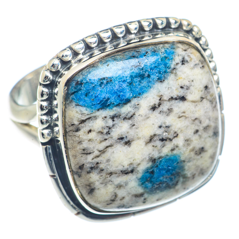 K2 Blue Azurite Rings handcrafted by Ana Silver Co - RING71857
