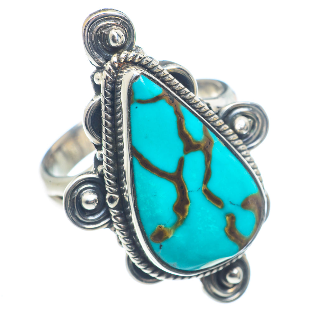 Blue Copper Composite Turquoise Rings handcrafted by Ana Silver Co - RING71896