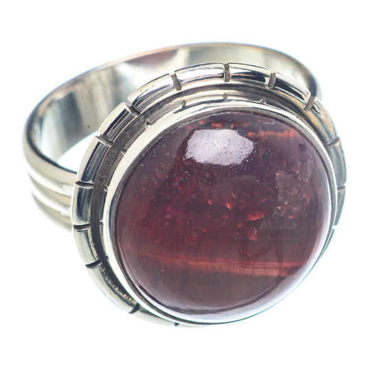 Red Tiger Eye Rings handcrafted by Ana Silver Co - RING71907