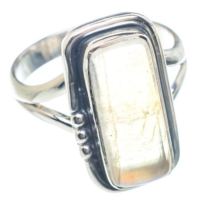 Rainbow Moonstone Rings handcrafted by Ana Silver Co - RING71958