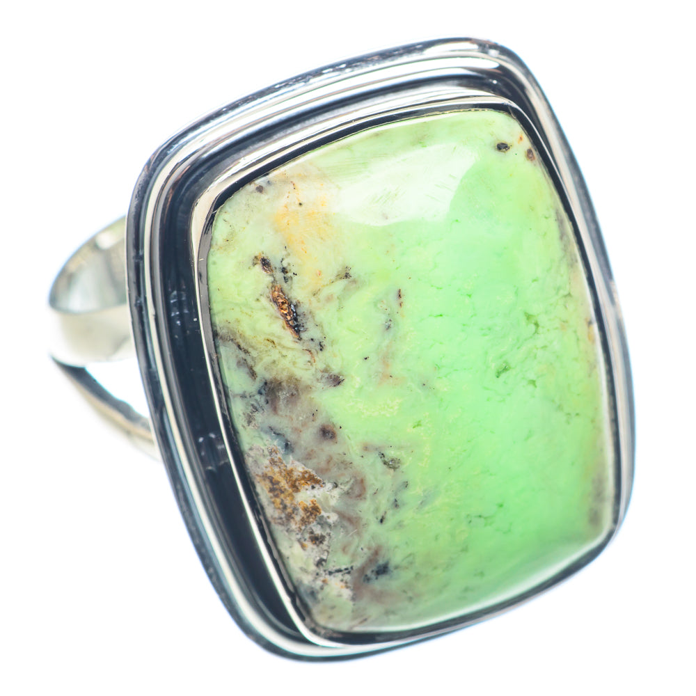 Lemon Chrysoprase Rings handcrafted by Ana Silver Co - RING71968