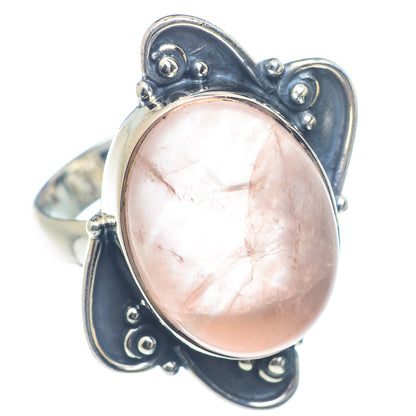 Rose Quartz Rings handcrafted by Ana Silver Co - RING71979