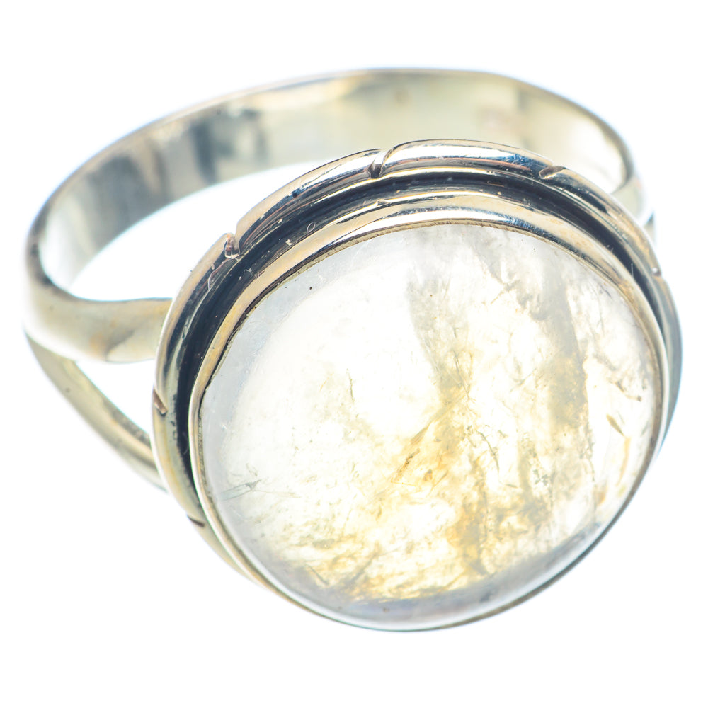 Rainbow Moonstone Rings handcrafted by Ana Silver Co - RING71989