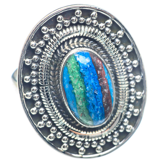 Rainbow Calsilica Rings handcrafted by Ana Silver Co - RING71993