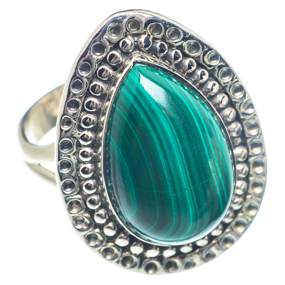 Malachite Rings handcrafted by Ana Silver Co - RING72004