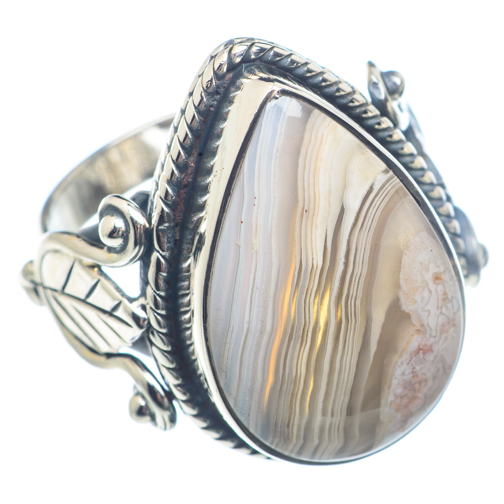 Botswana Agate Rings handcrafted by Ana Silver Co - RING72024