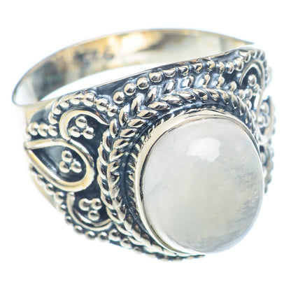 Rainbow Moonstone Rings handcrafted by Ana Silver Co - RING72026