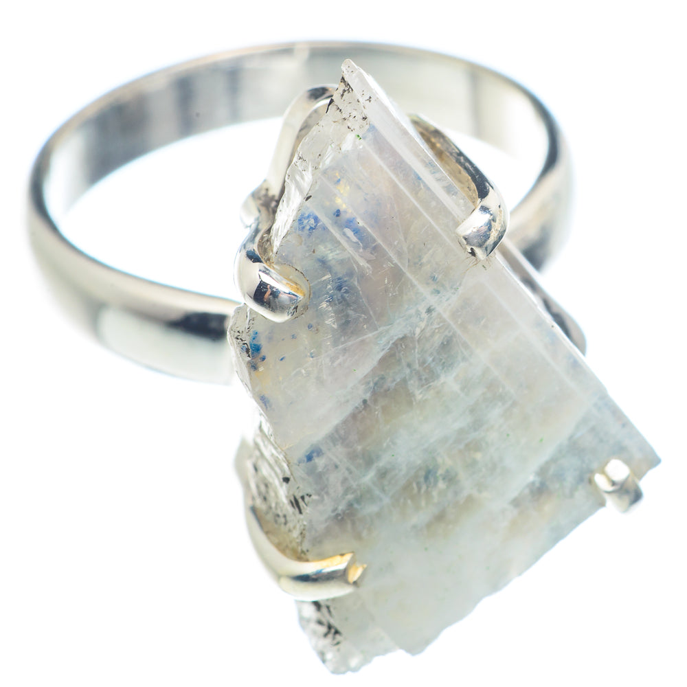 Rainbow Moonstone Rings handcrafted by Ana Silver Co - RING72028