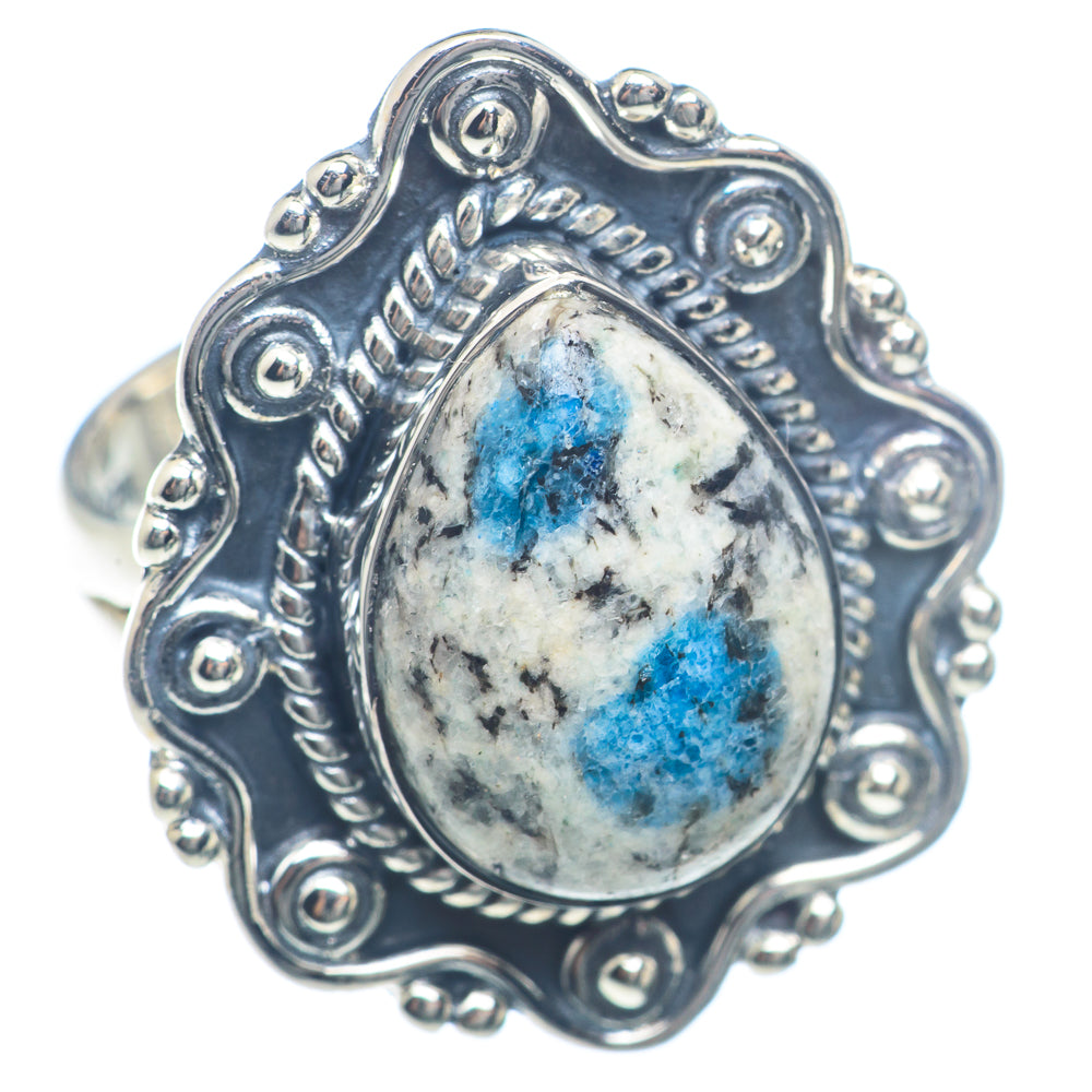 K2 Blue Azurite Rings handcrafted by Ana Silver Co - RING72034