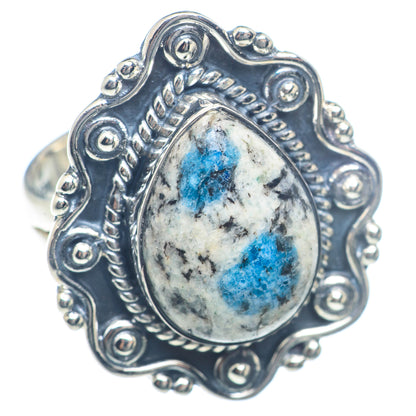 K2 Blue Azurite Rings handcrafted by Ana Silver Co - RING72034