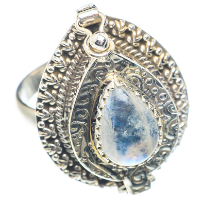 Rainbow Moonstone Rings handcrafted by Ana Silver Co - RING72068