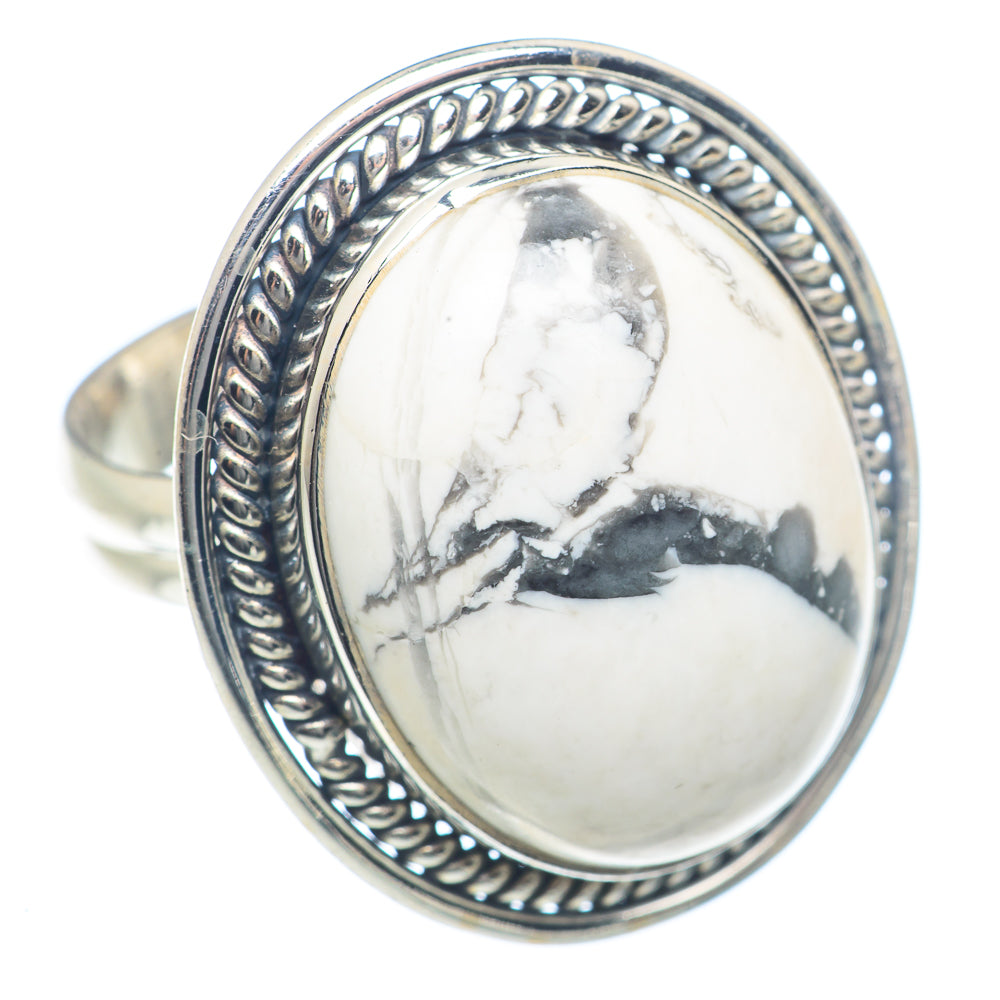 Howlite Rings handcrafted by Ana Silver Co - RING72072