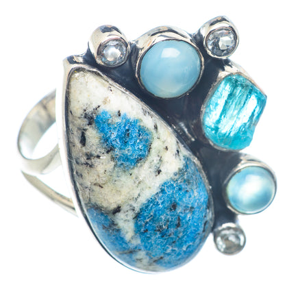 K2 Blue Azurite Rings handcrafted by Ana Silver Co - RING72085