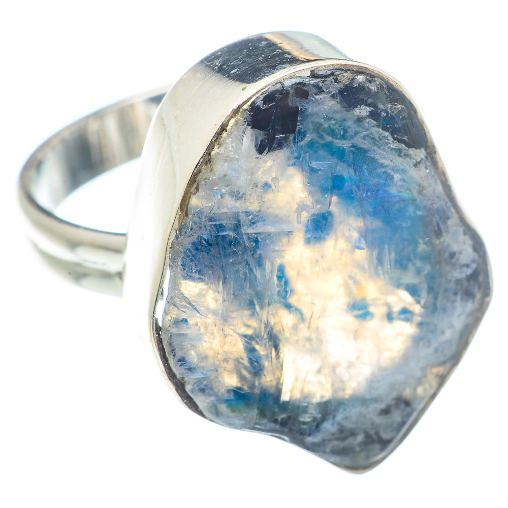 Rainbow Moonstone Rings handcrafted by Ana Silver Co - RING72115