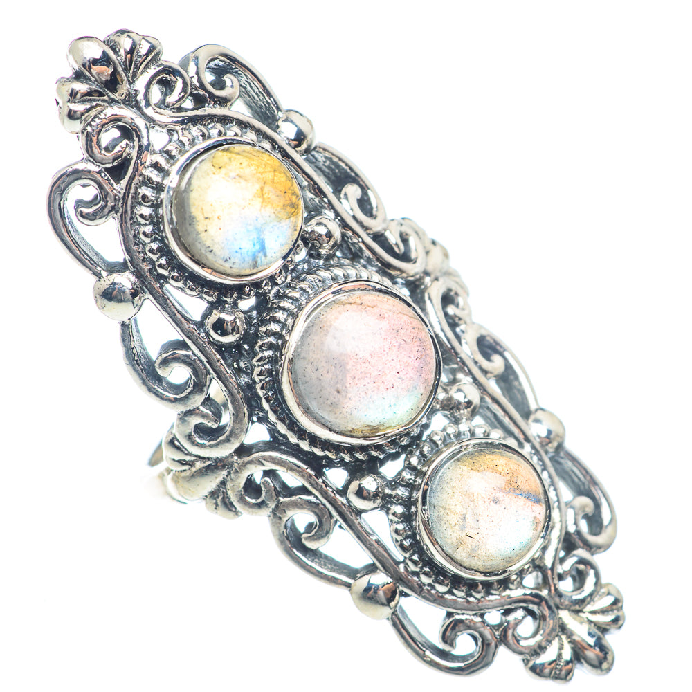 Labradorite Rings handcrafted by Ana Silver Co - RING72124