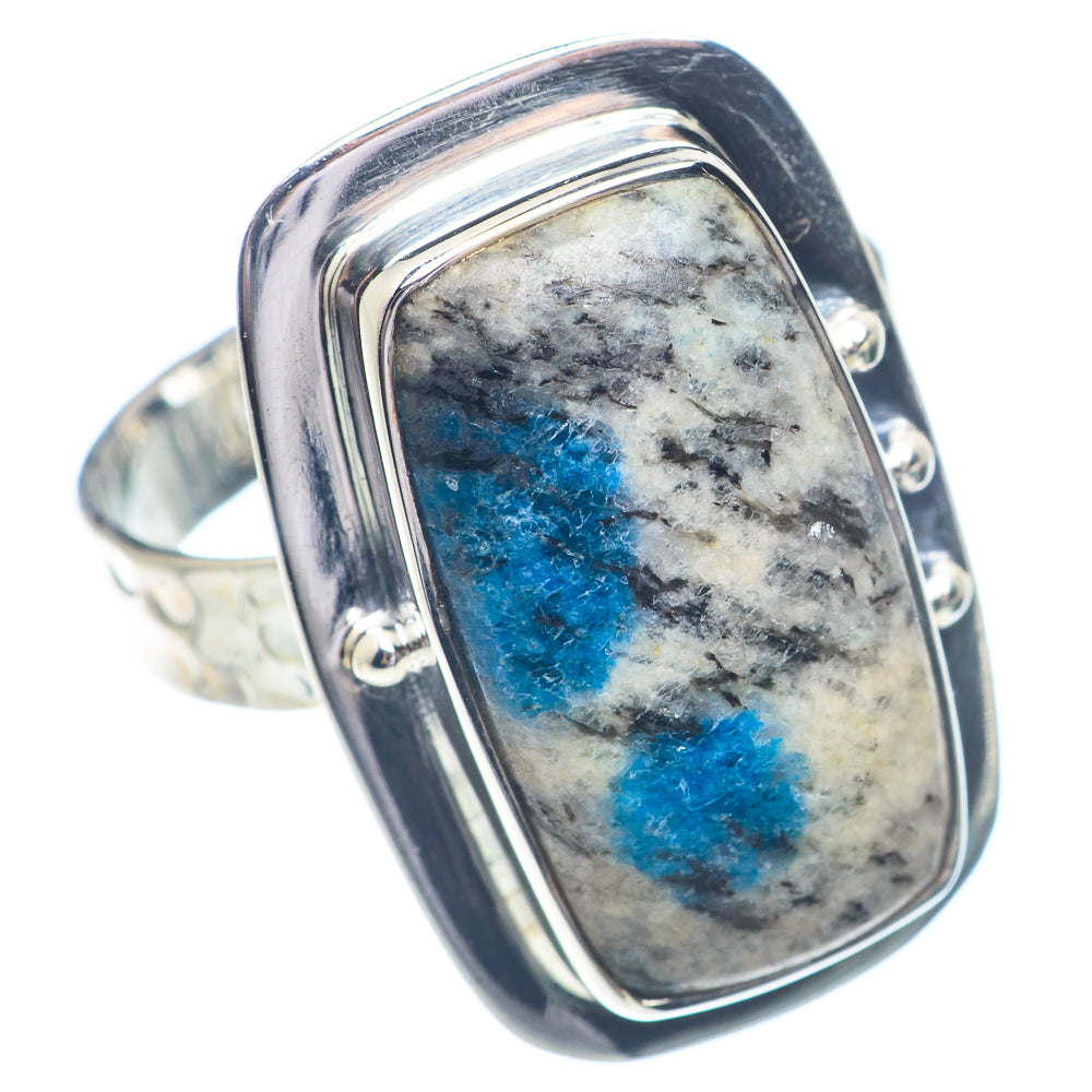 K2 Blue Azurite Rings handcrafted by Ana Silver Co - RING72138
