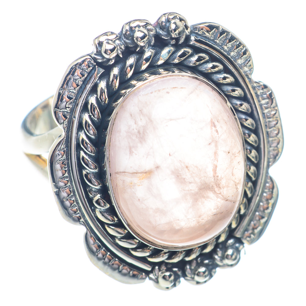 Rose Quartz Rings handcrafted by Ana Silver Co - RING72158