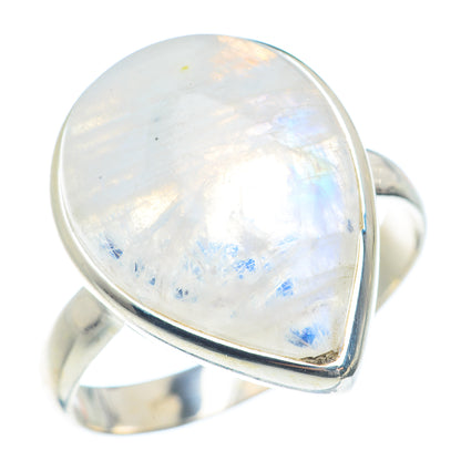 Rainbow Moonstone Rings handcrafted by Ana Silver Co - RING72169