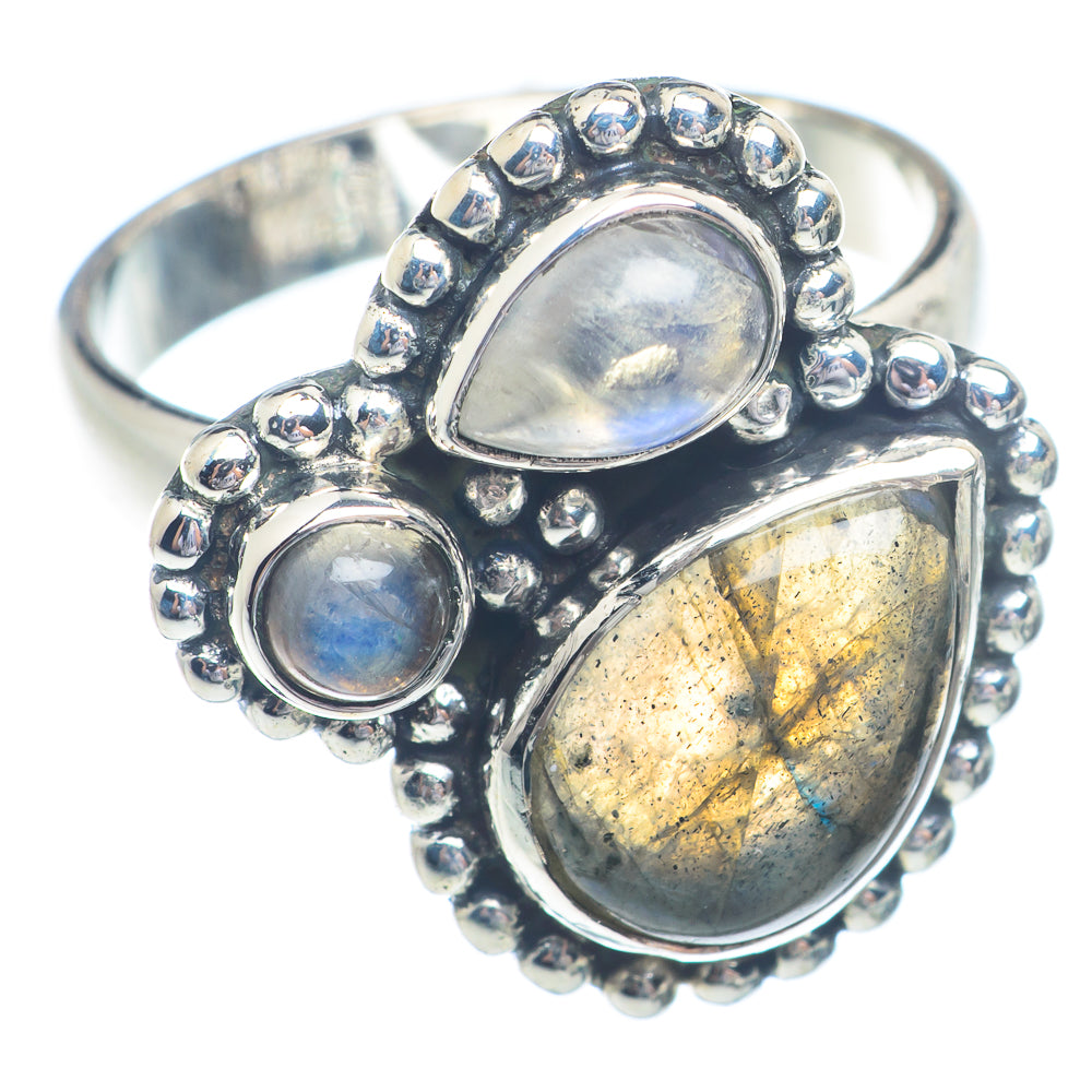 Labradorite Rings handcrafted by Ana Silver Co - RING72183