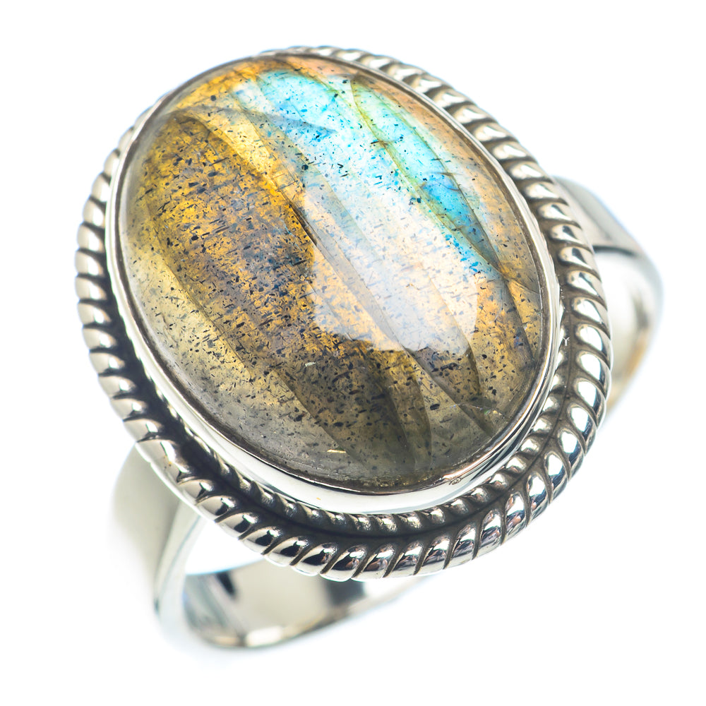 Labradorite Rings handcrafted by Ana Silver Co - RING72184