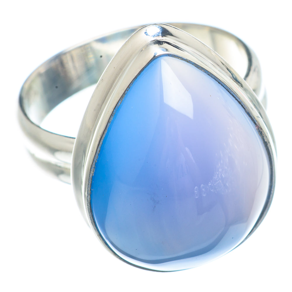 Aqua Chalcedony Rings handcrafted by Ana Silver Co - RING72187