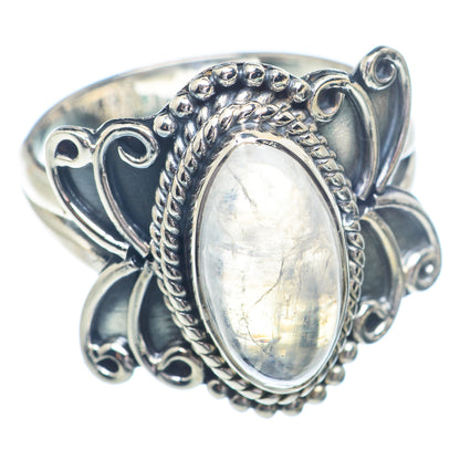 Rainbow Moonstone Rings handcrafted by Ana Silver Co - RING72212