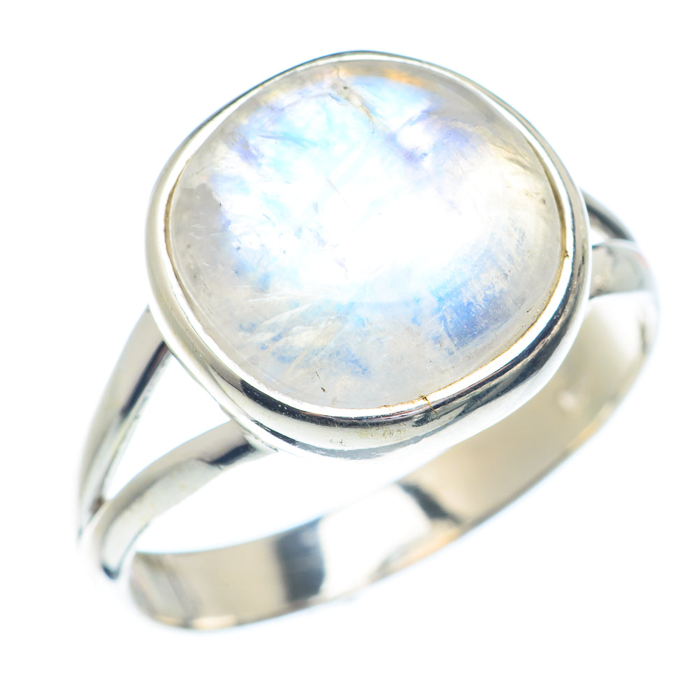 Rainbow Moonstone Rings handcrafted by Ana Silver Co - RING72213