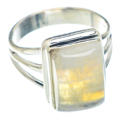 Rainbow Moonstone Rings handcrafted by Ana Silver Co - RING72216