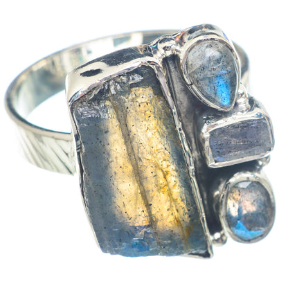 Labradorite Rings handcrafted by Ana Silver Co - RING72223