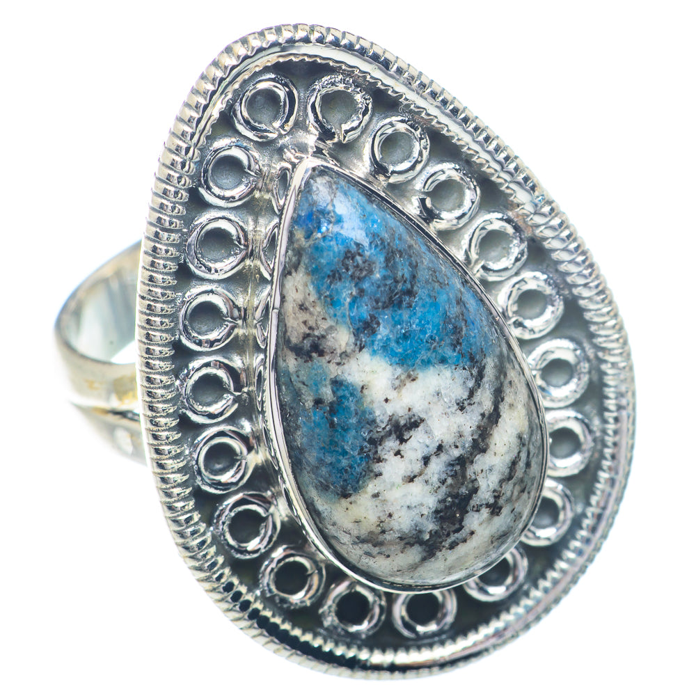 K2 Blue Azurite Rings handcrafted by Ana Silver Co - RING72225