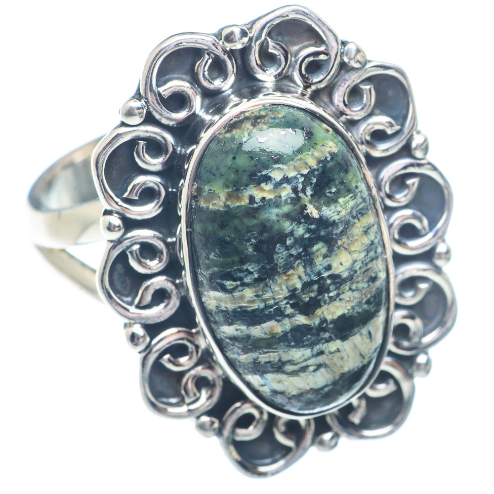Lizard Jasper Rings handcrafted by Ana Silver Co - RING72232