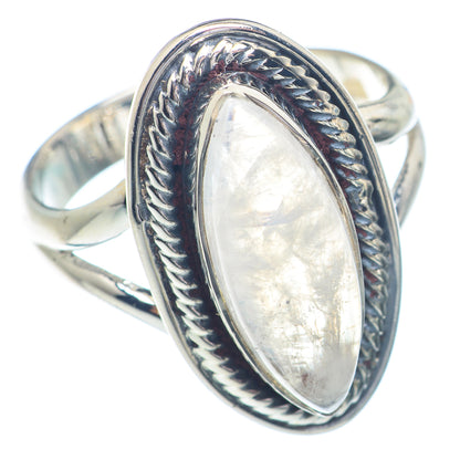 Rainbow Moonstone Rings handcrafted by Ana Silver Co - RING72256
