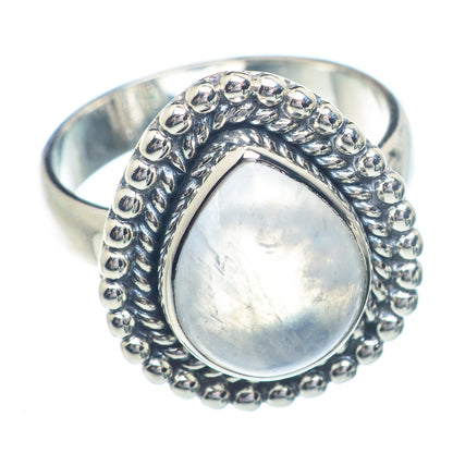Rainbow Moonstone Rings handcrafted by Ana Silver Co - RING72258