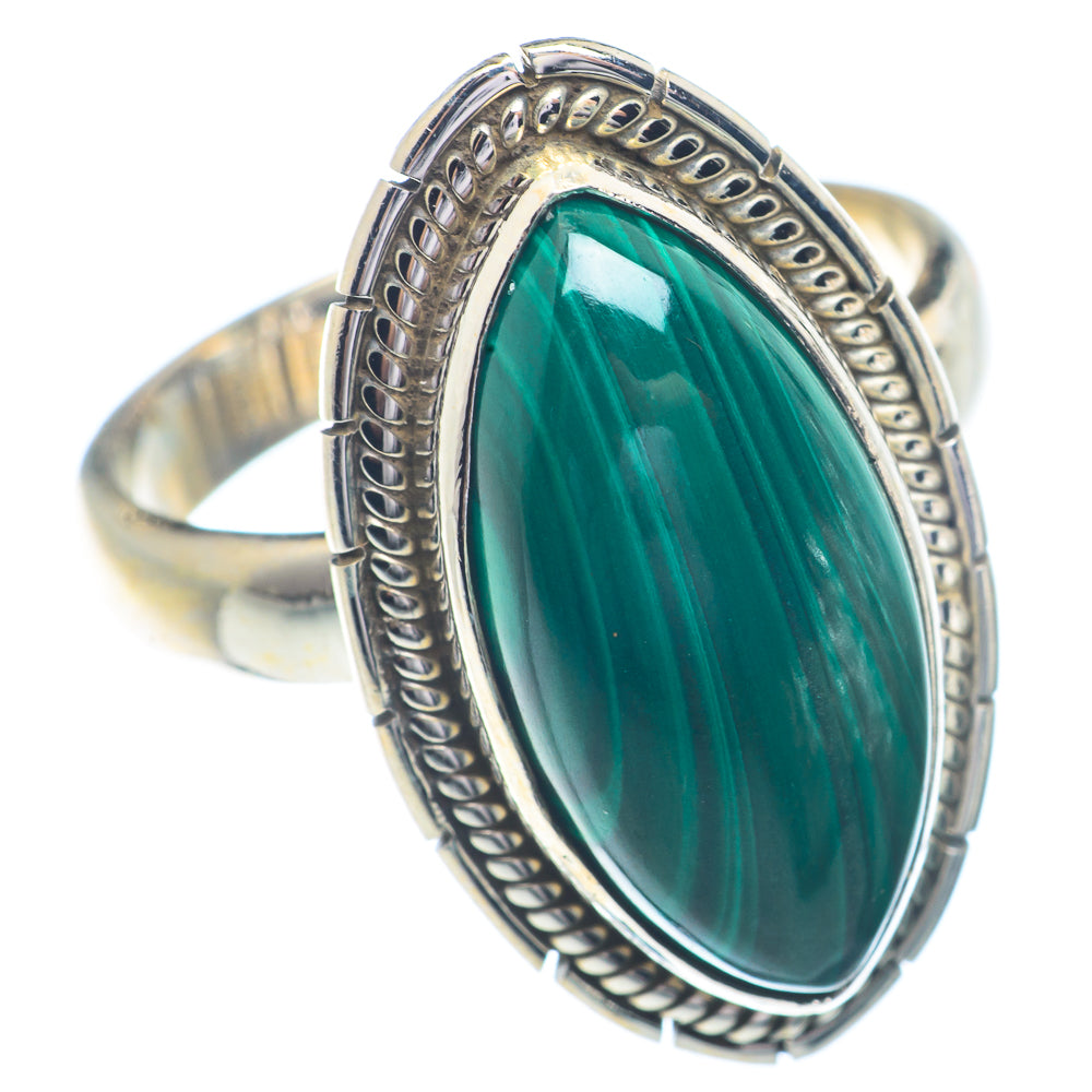 Malachite Rings handcrafted by Ana Silver Co - RING72273