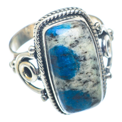 K2 Blue Azurite Rings handcrafted by Ana Silver Co - RING72310