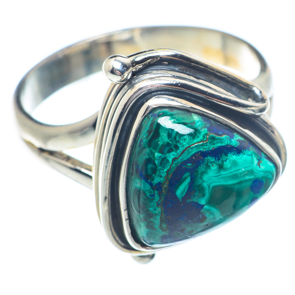 Malachite In Chrysocolla Rings handcrafted by Ana Silver Co - RING72313