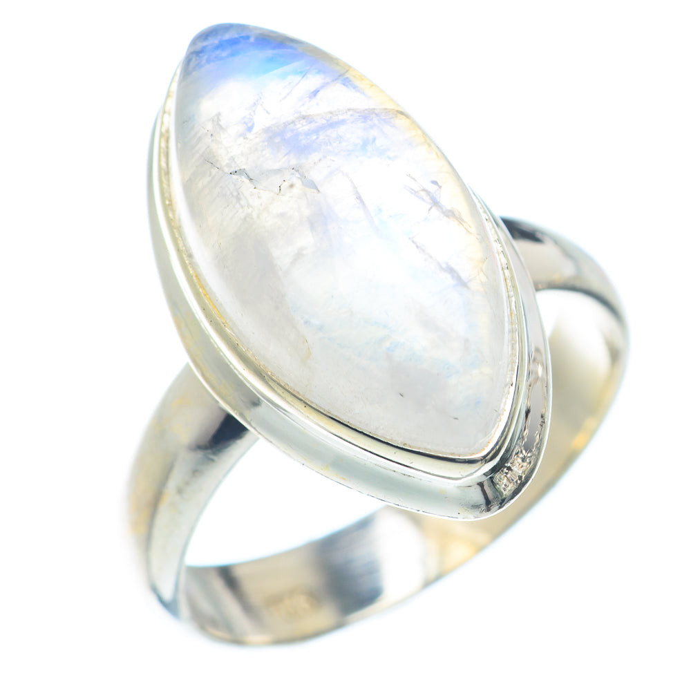 Rainbow Moonstone Rings handcrafted by Ana Silver Co - RING72337