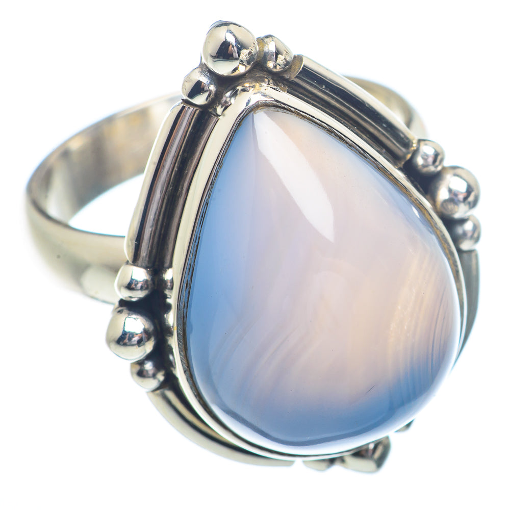 Aqua Chalcedony Rings handcrafted by Ana Silver Co - RING72383