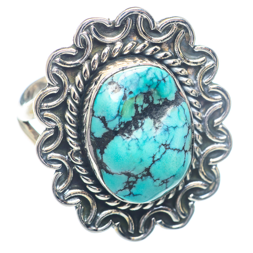 Tibetan Turquoise Rings handcrafted by Ana Silver Co - RING72384