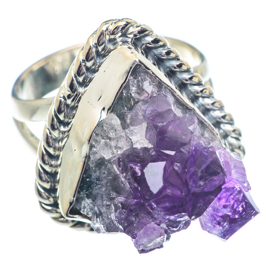 Amethyst Crystal Rings handcrafted by Ana Silver Co - RING72385