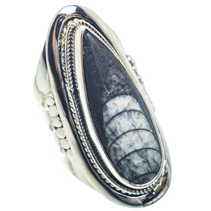Orthoceras Fossil Rings handcrafted by Ana Silver Co - RING72391