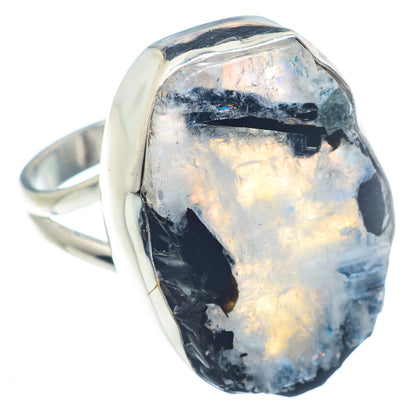 Rainbow Moonstone Rings handcrafted by Ana Silver Co - RING72396