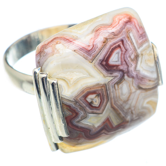 Crazy Lace Agate Rings handcrafted by Ana Silver Co - RING72428