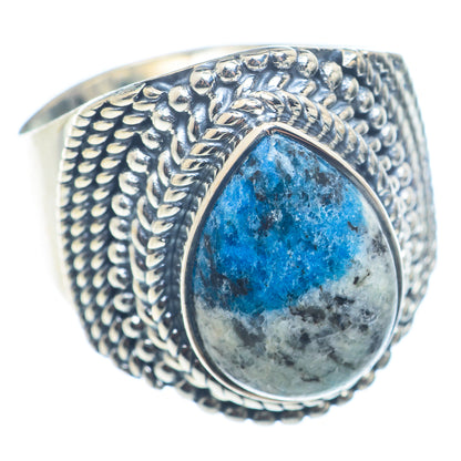 K2 Blue Azurite Rings handcrafted by Ana Silver Co - RING72466