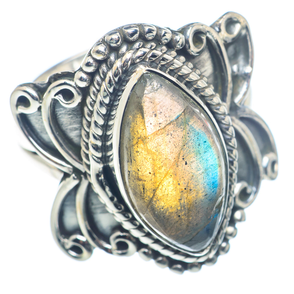 Labradorite Rings handcrafted by Ana Silver Co - RING72472