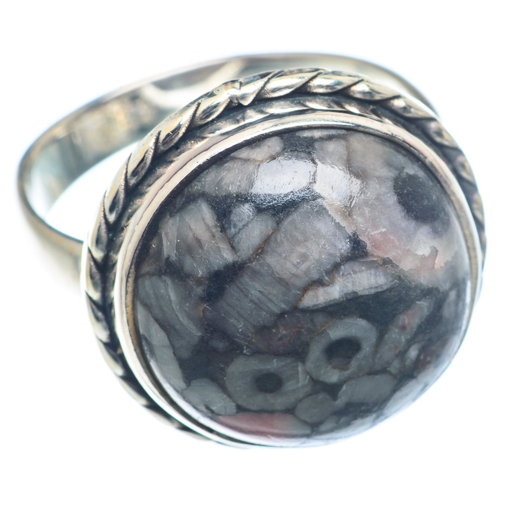 Crinoid Fossil Rings handcrafted by Ana Silver Co - RING72482